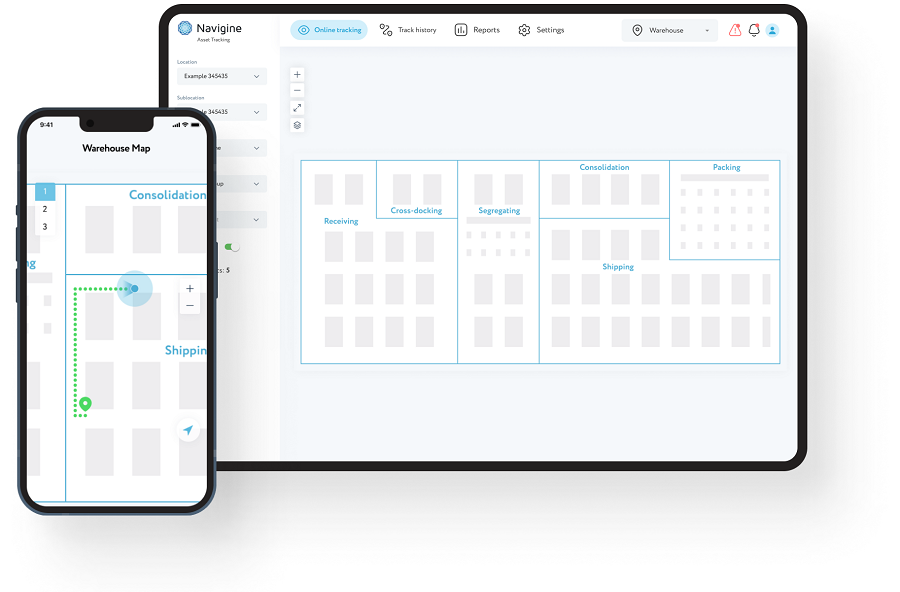 Warehouse management with RTLS